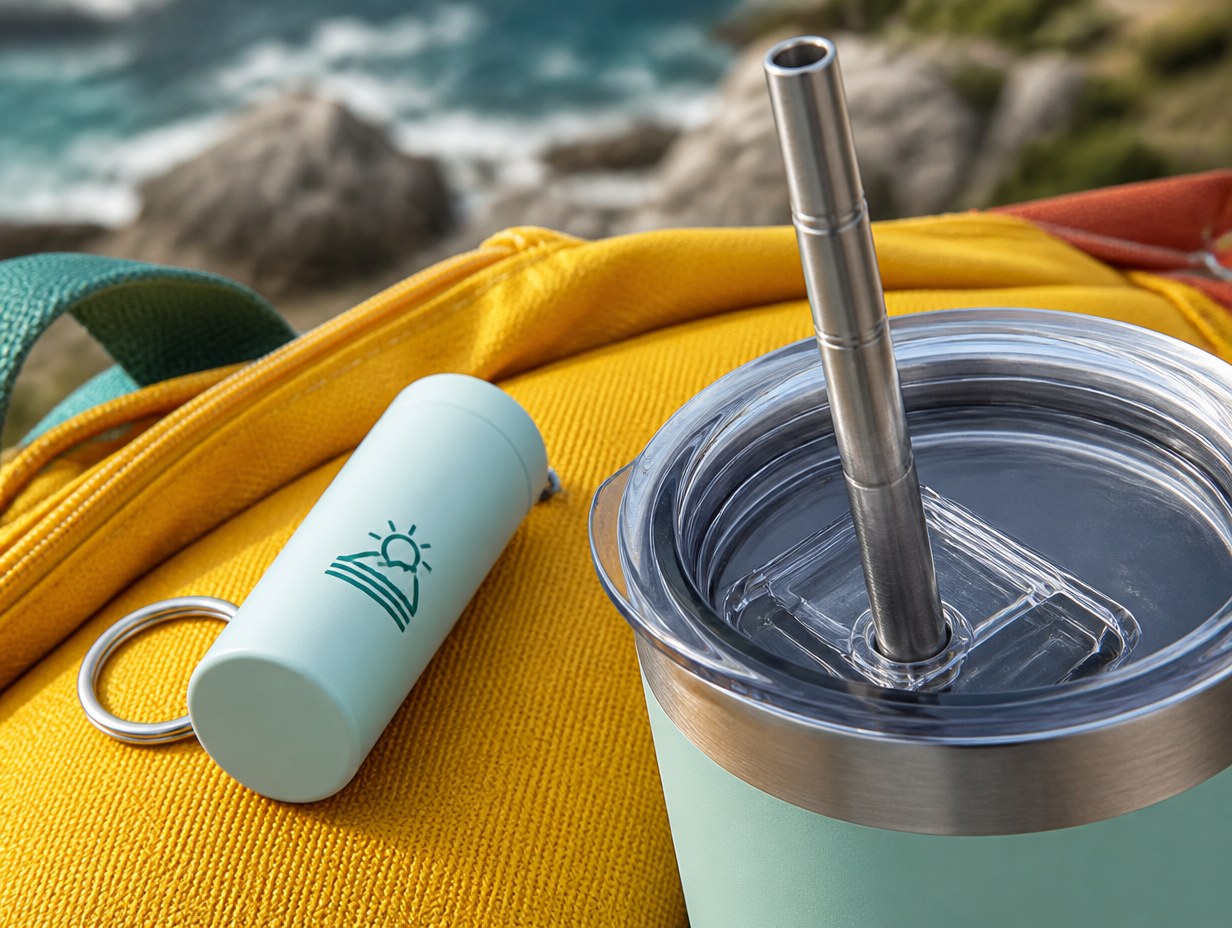 Collapsible Straw mockup example
