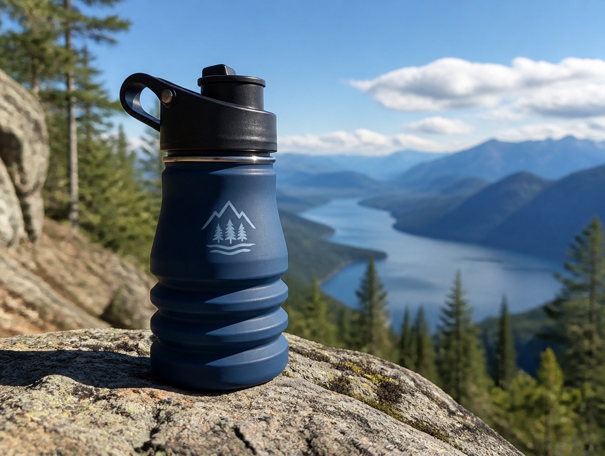 Collapsible Water Bottle mockup example
