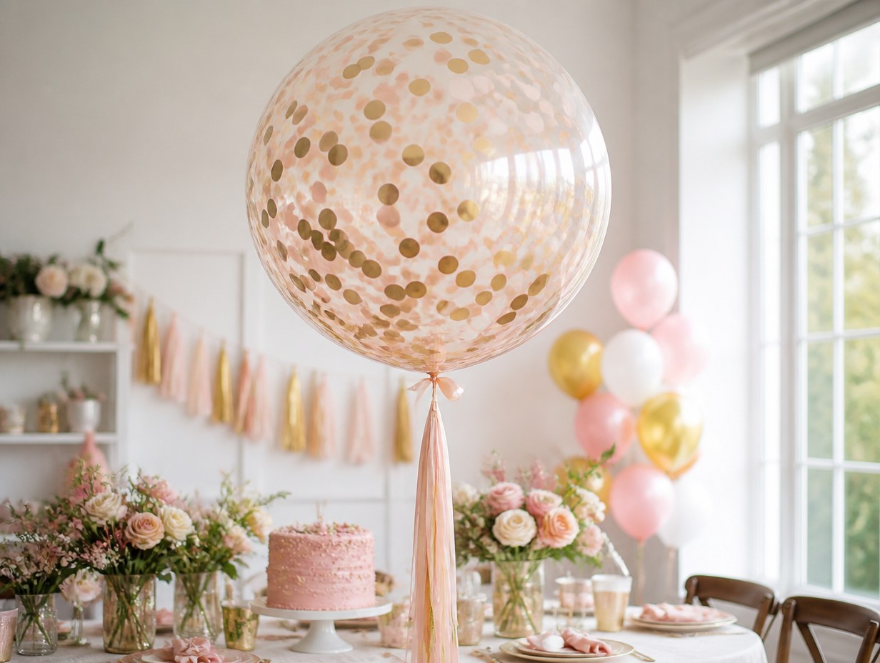 AI-generated confetti balloon mockup sample
