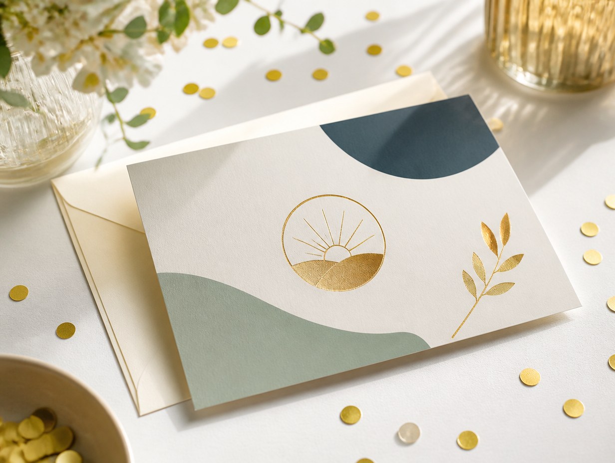 AI-generated congratulations card mockup sample