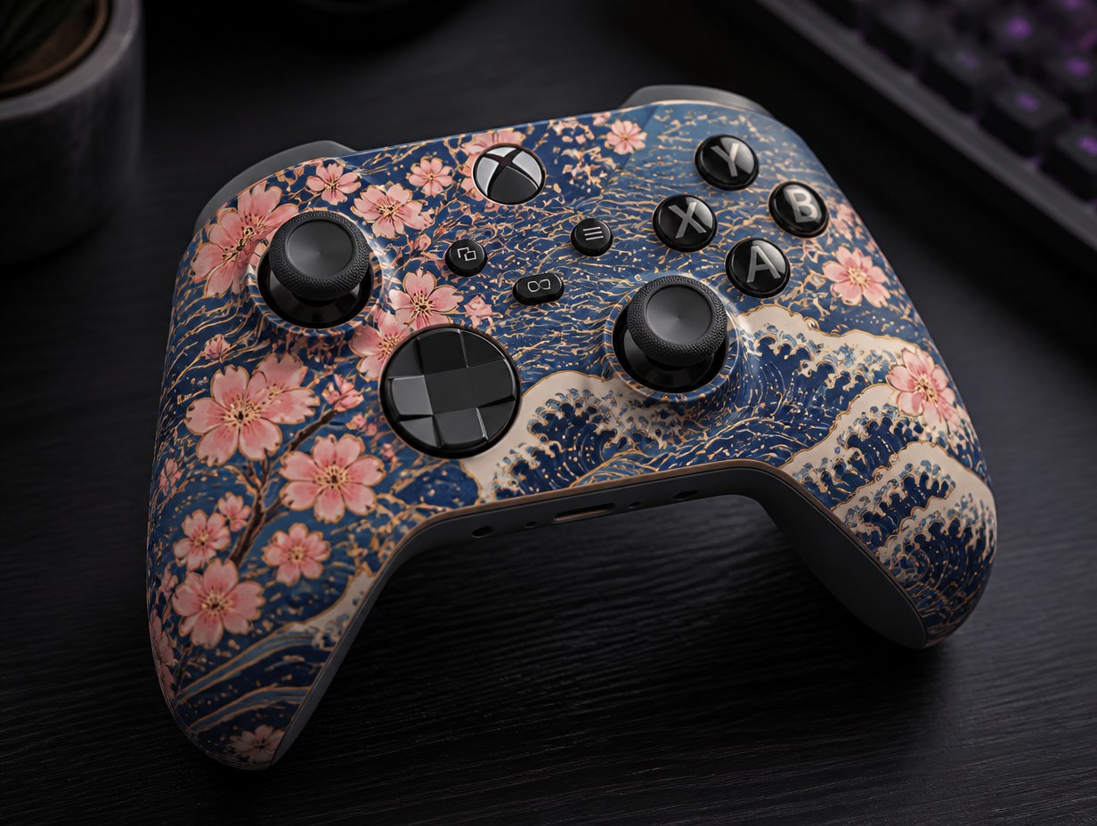 AI-generated controller skin mockup sample