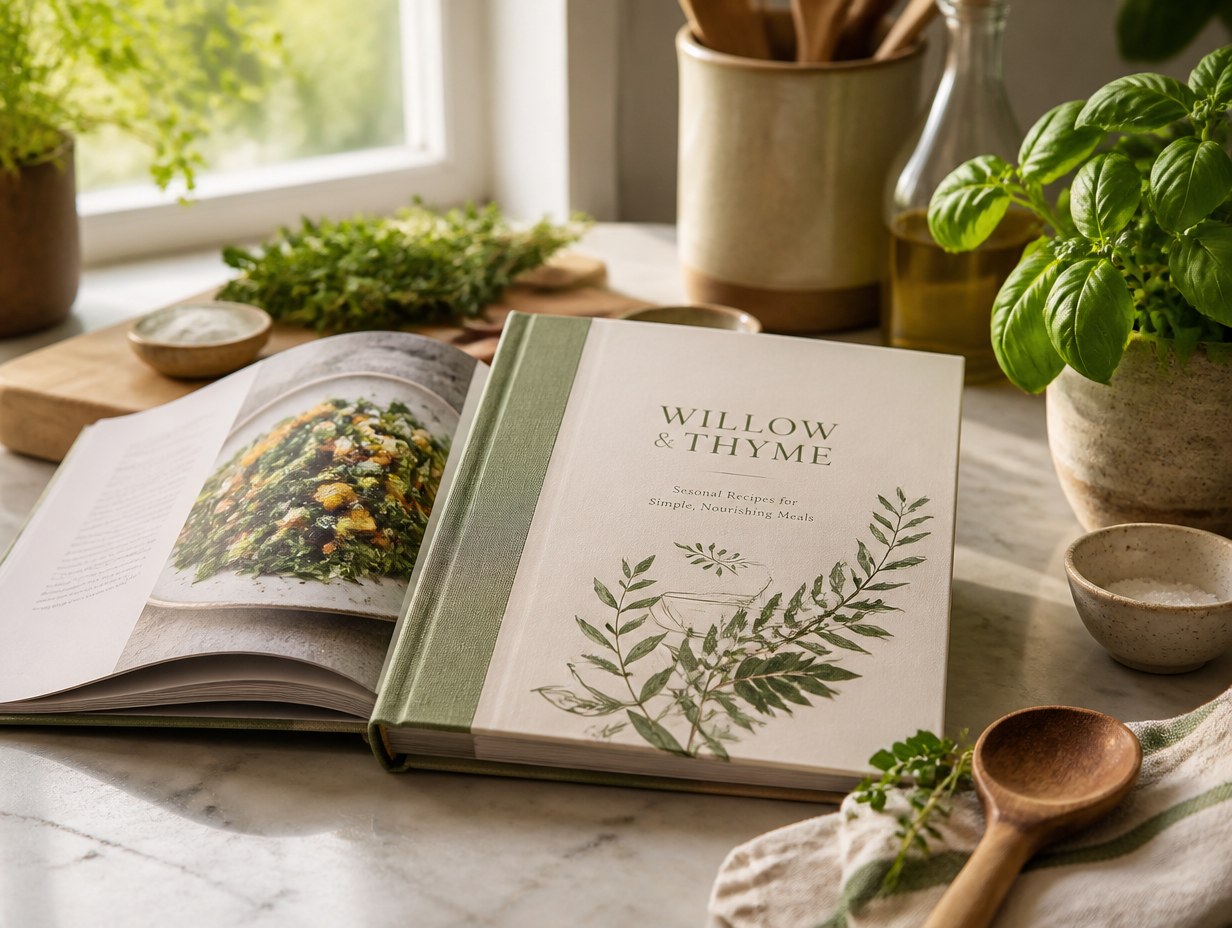 AI-generated cookbook mockup sample