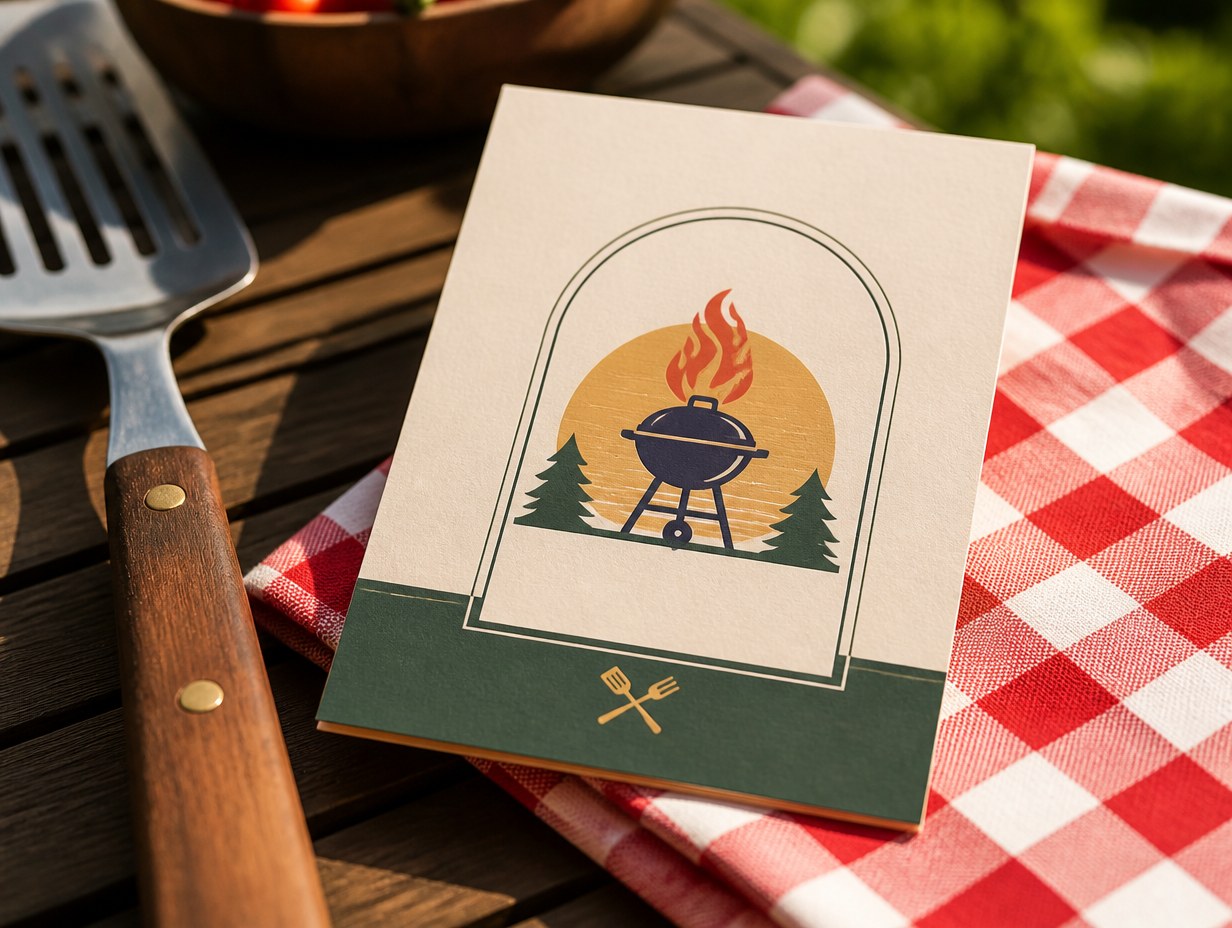 AI-generated cookout invitation mockup sample