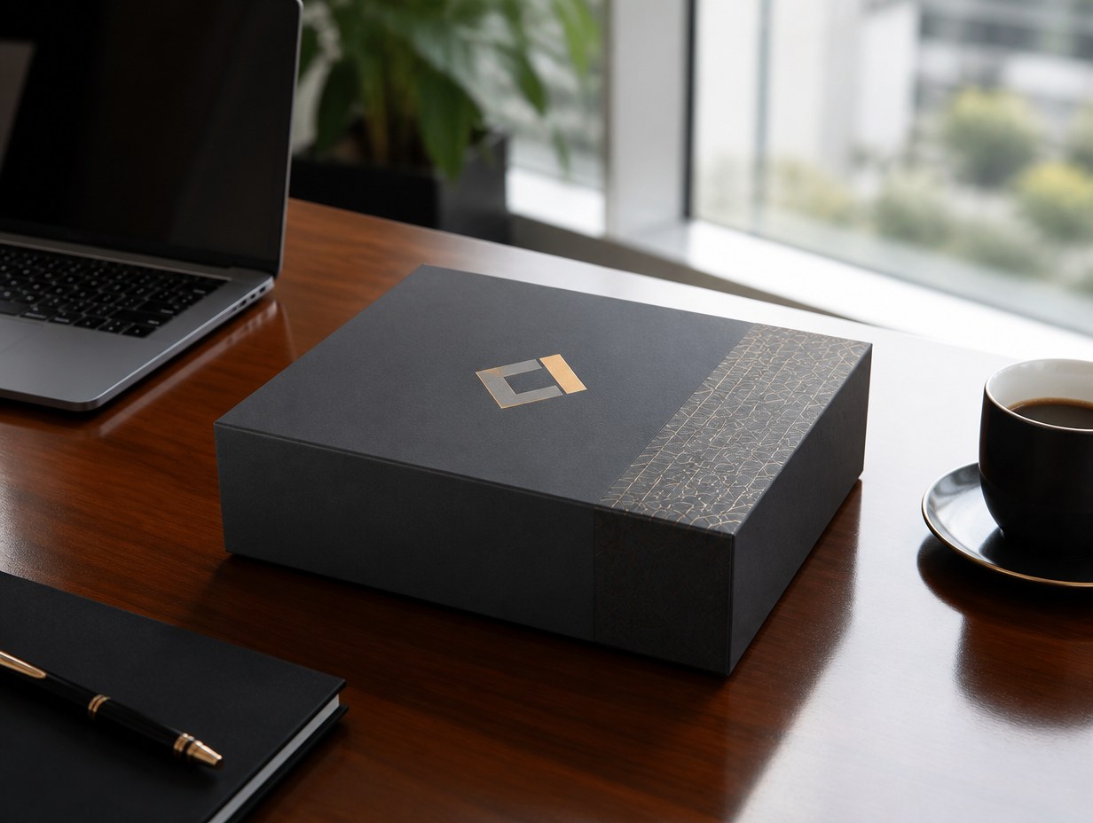 Corporate Gift Box mockup example