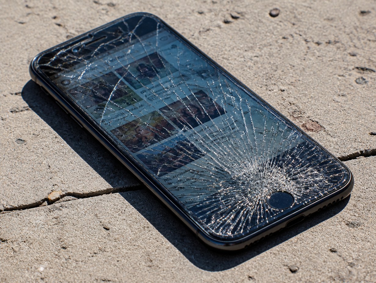 Cracked Phone Screen mockup example