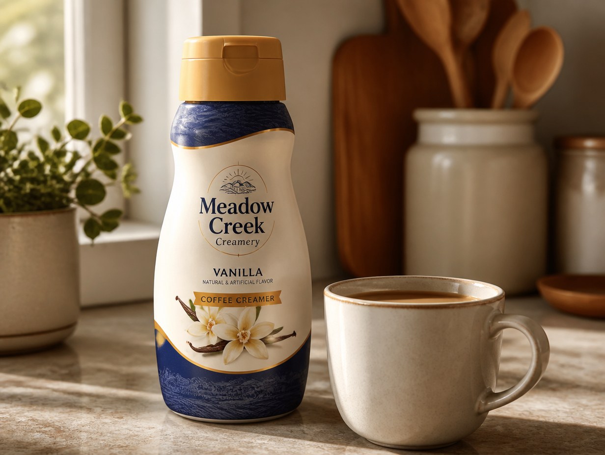 AI-generated creamer label mockup sample