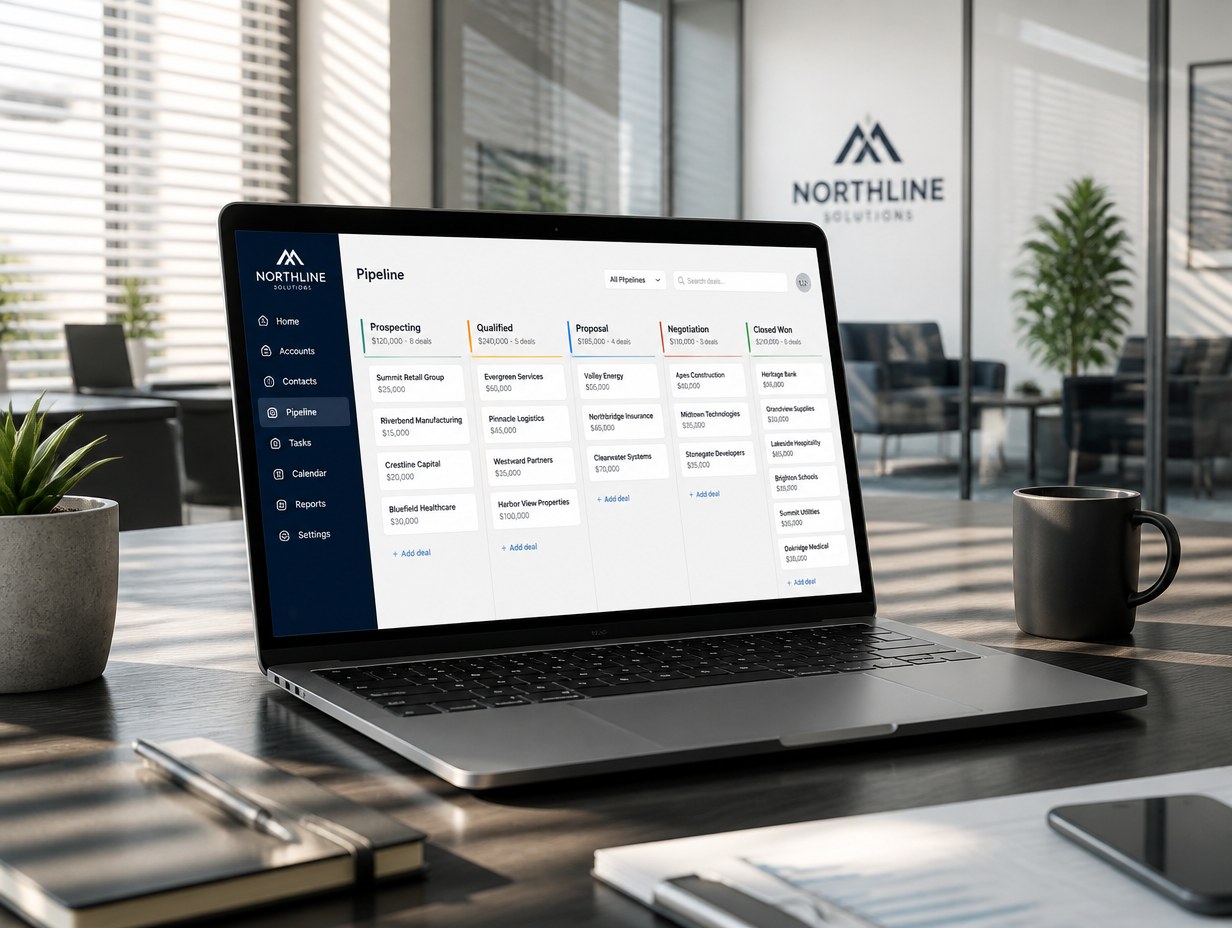 AI-generated crm dashboard mockup sample