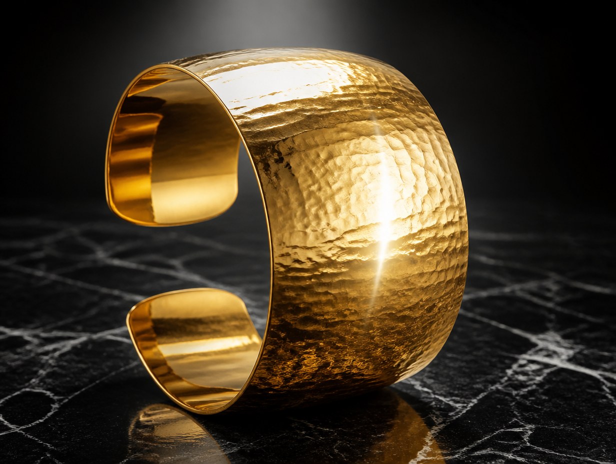 AI-generated cuff bracelet mockup sample