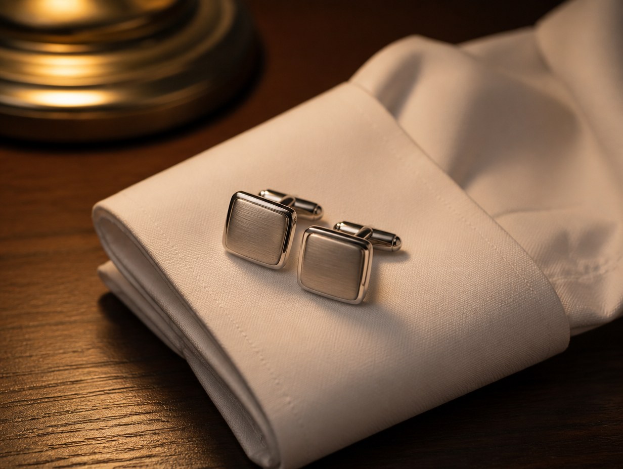 AI-generated cufflinks mockup sample
