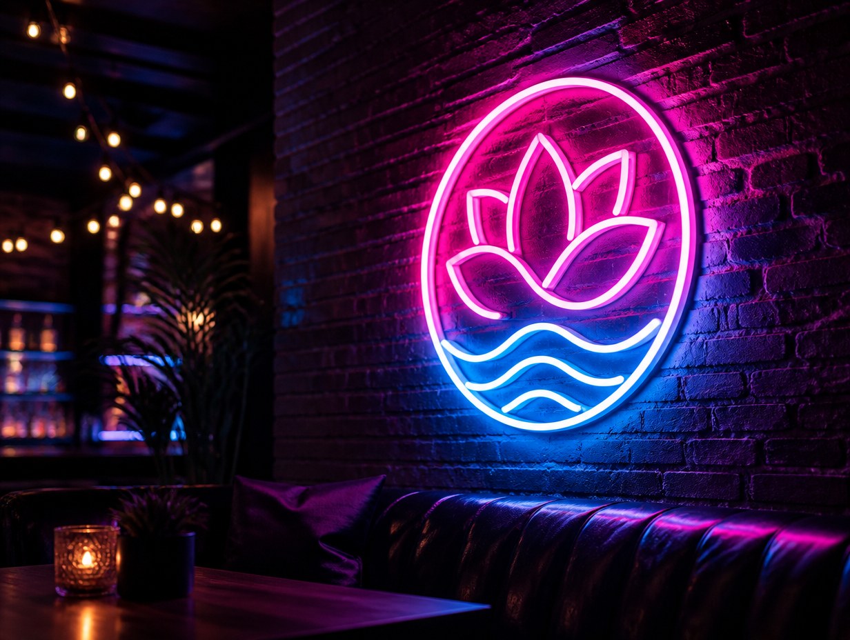 Custom Neon Sign mockup example