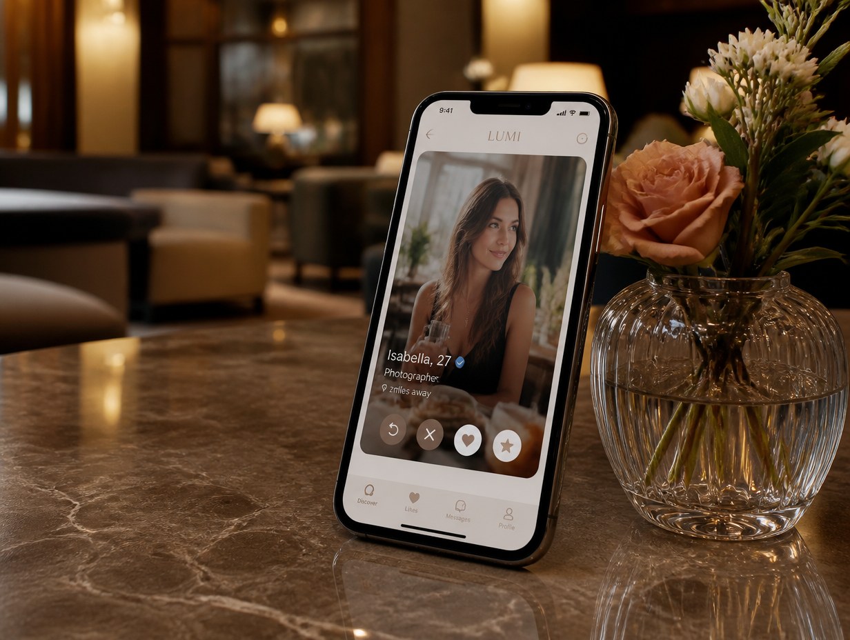 AI-generated dating app mockup sample