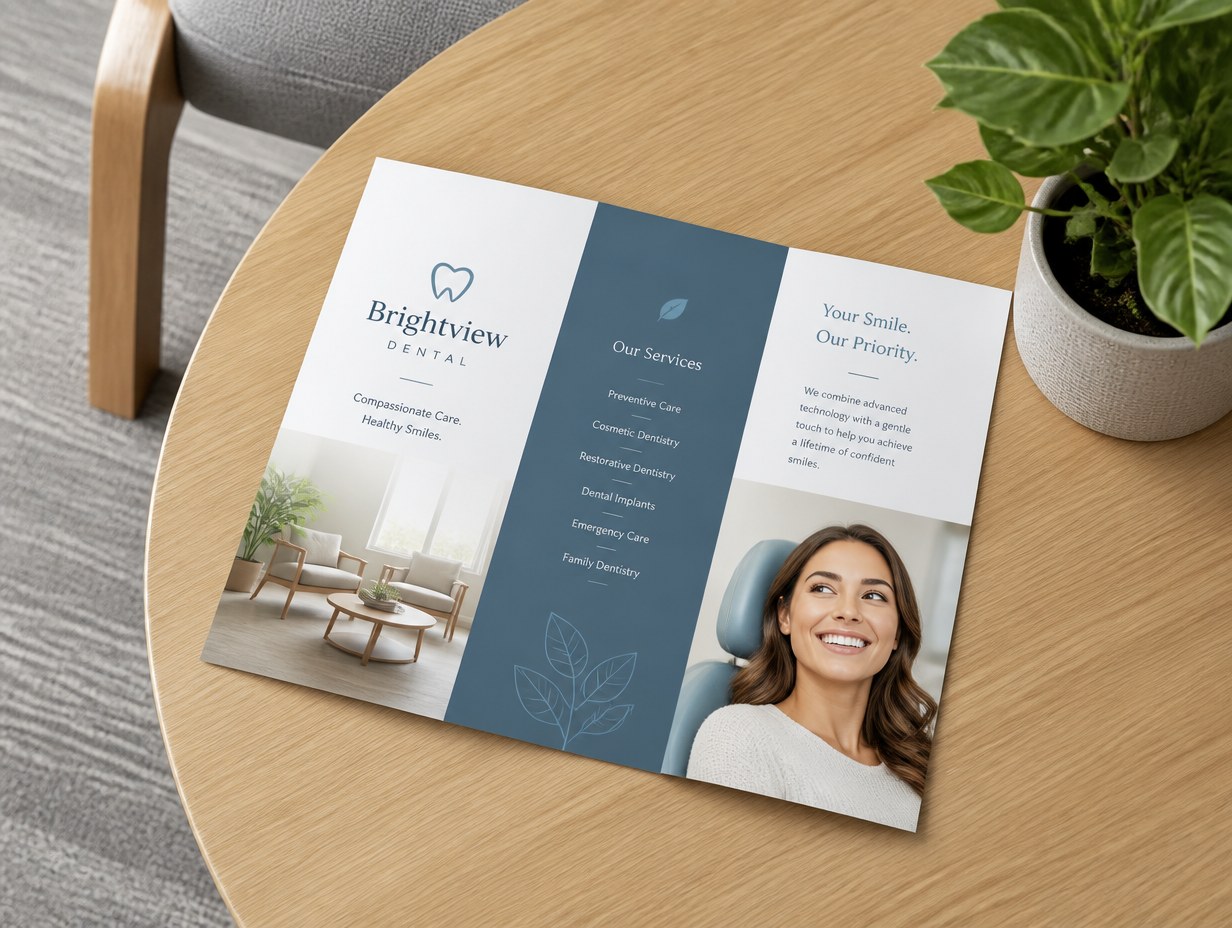 Dental Brochure mockup example