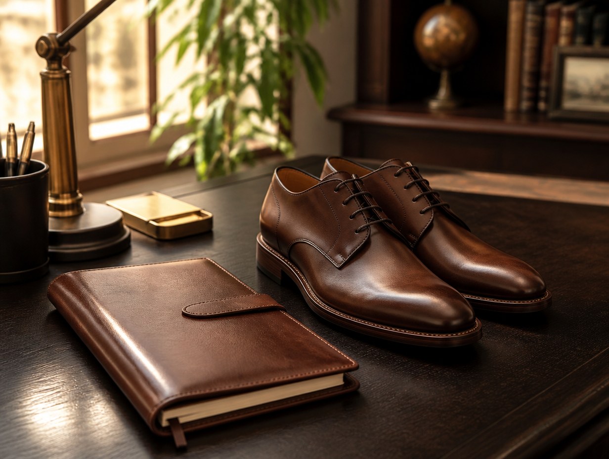 AI-generated derby shoes mockup sample