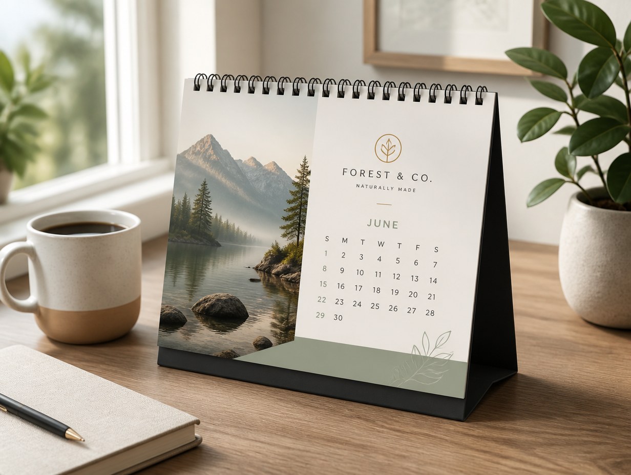 Desk Calendar mockup example
