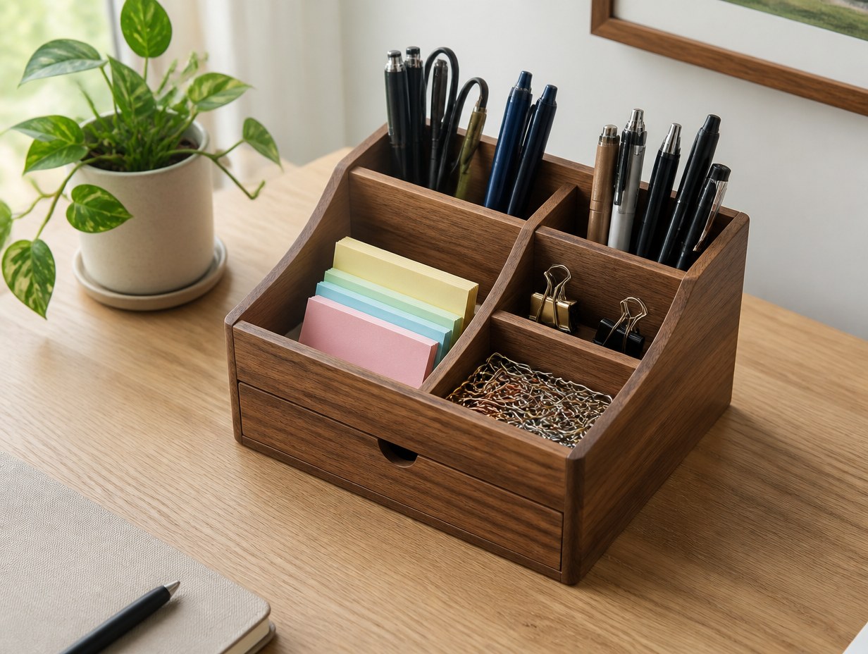 AI-generated desk organizer mockup sample