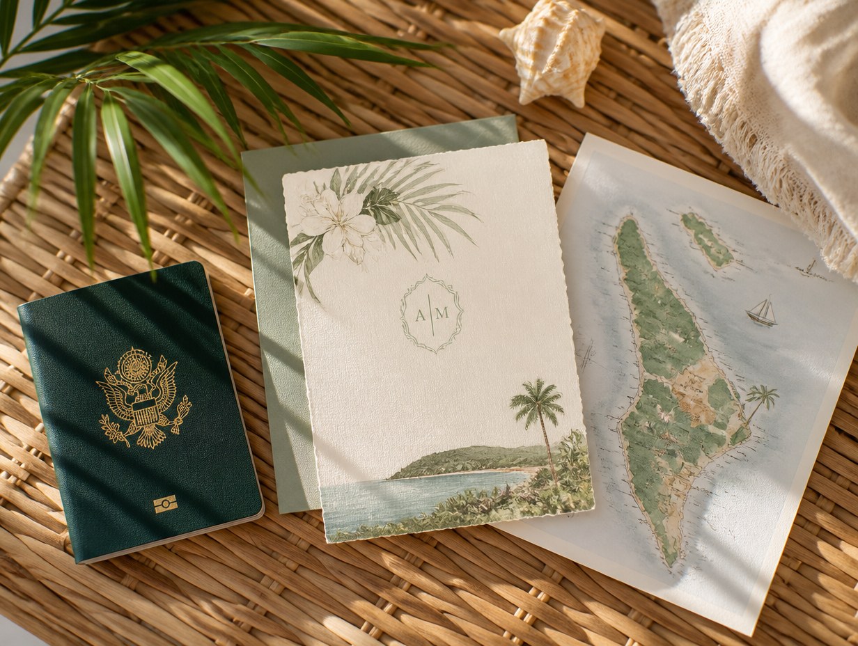 Destination Wedding Invitation mockup example