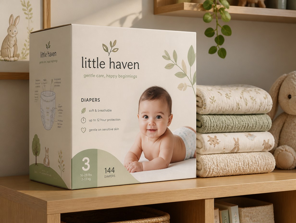 Diaper Box mockup example