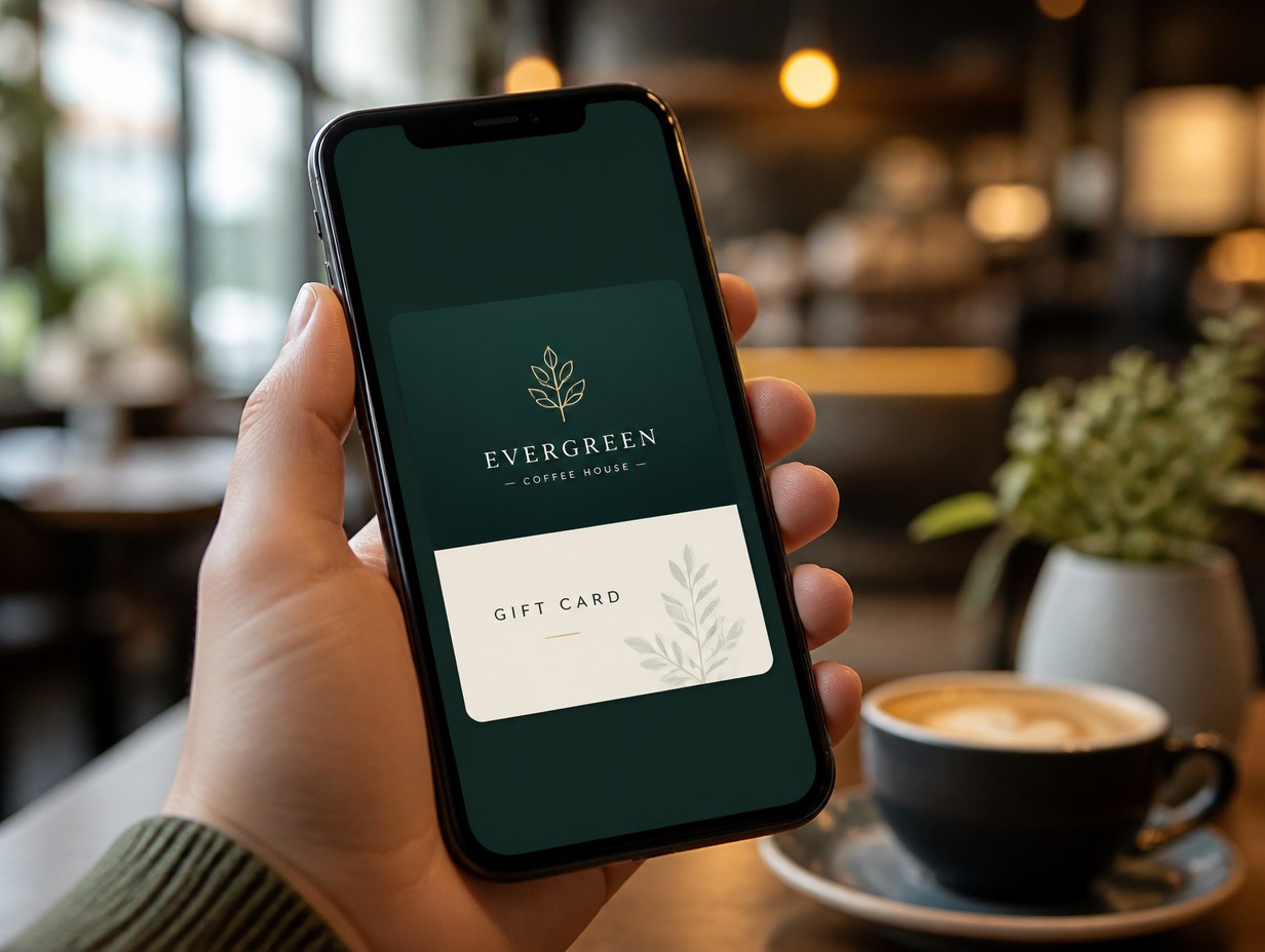 AI-generated digital gift card mockup sample