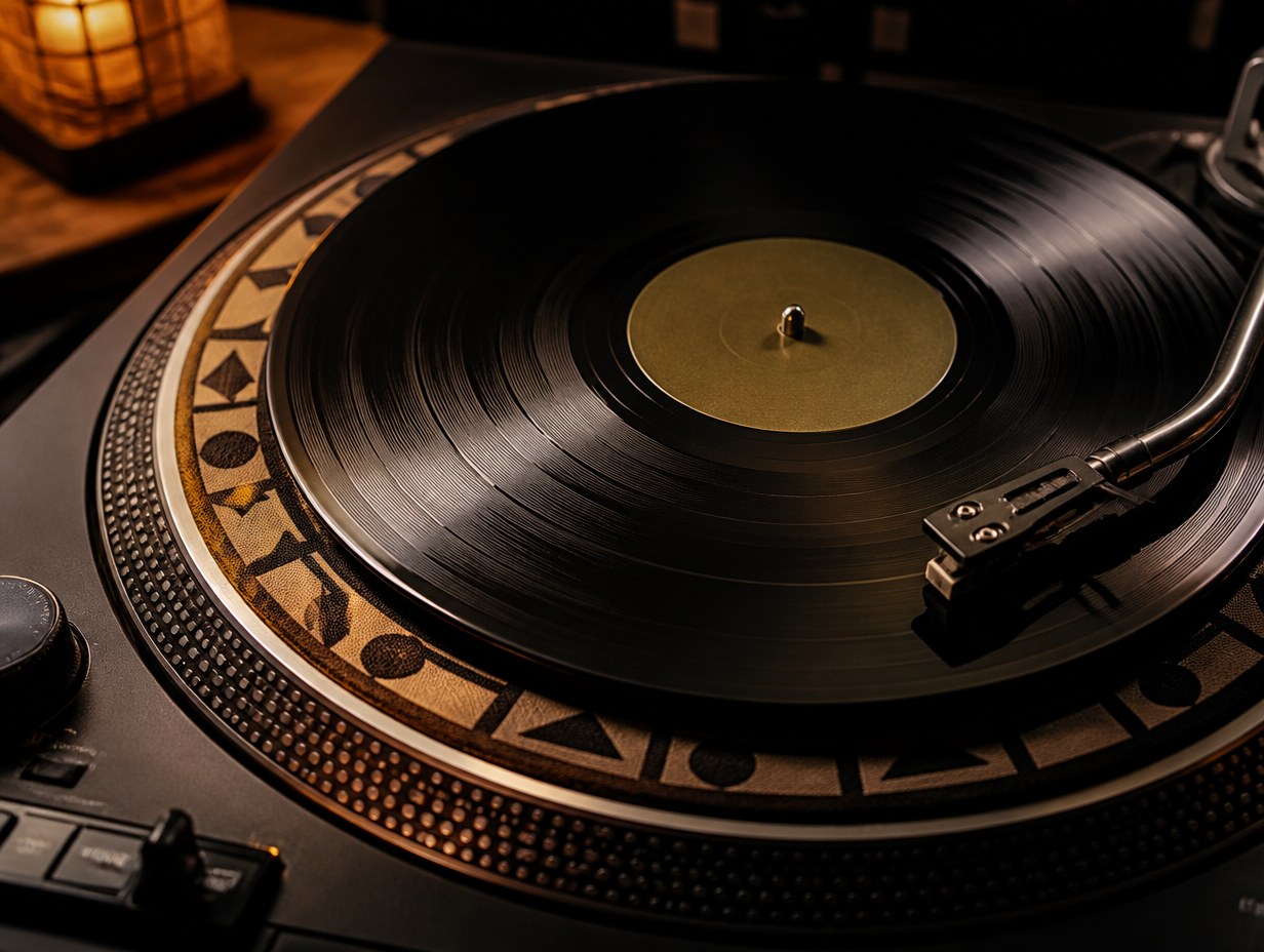 AI-generated dj slipmat mockup sample