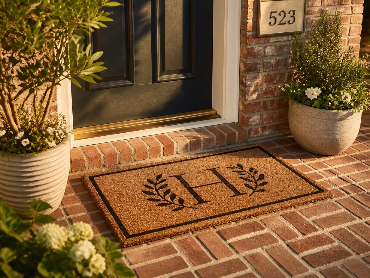 AI-generated doormat mockup sample