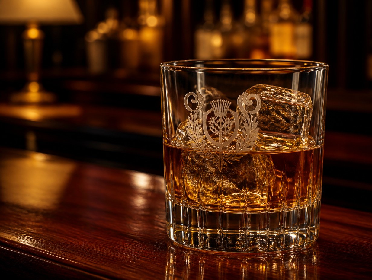 Double Old Fashioned Glass mockup example