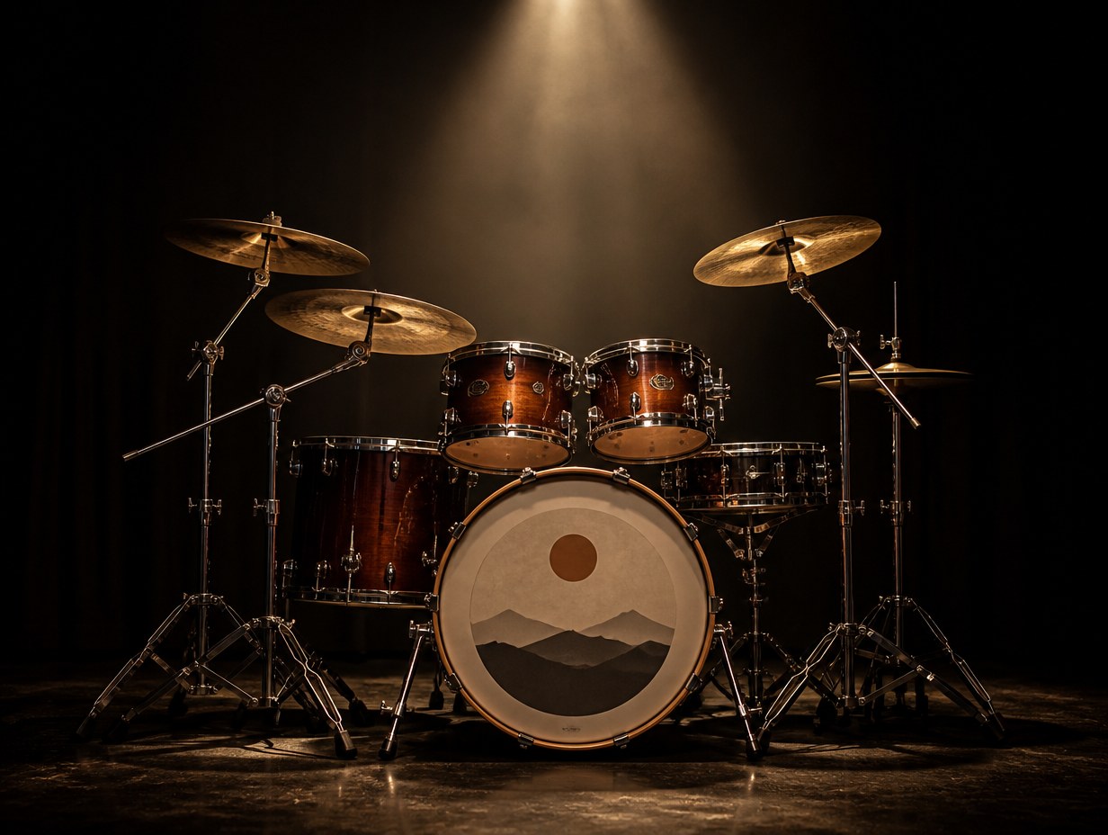 AI-generated drum kit mockup sample