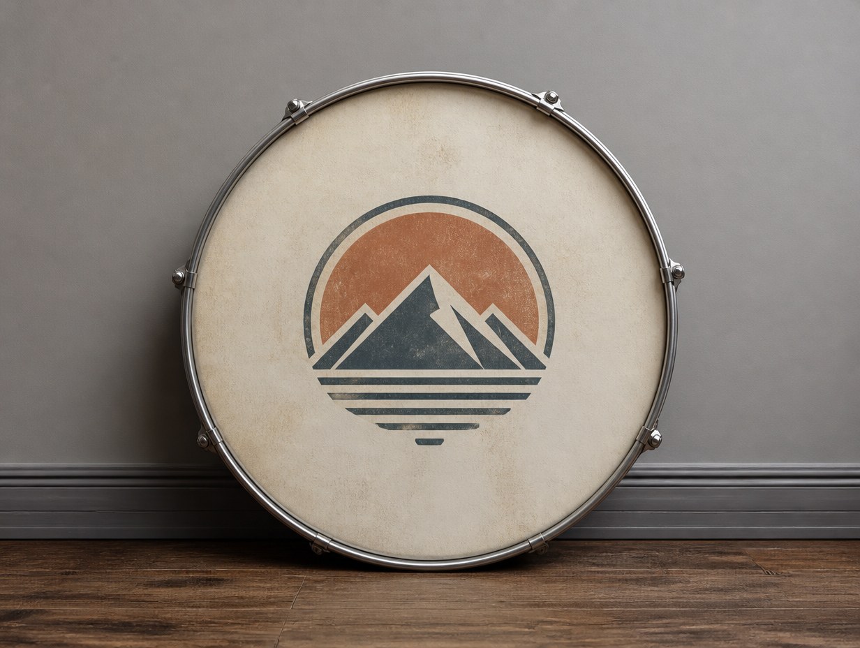 AI-generated drumhead mockup sample