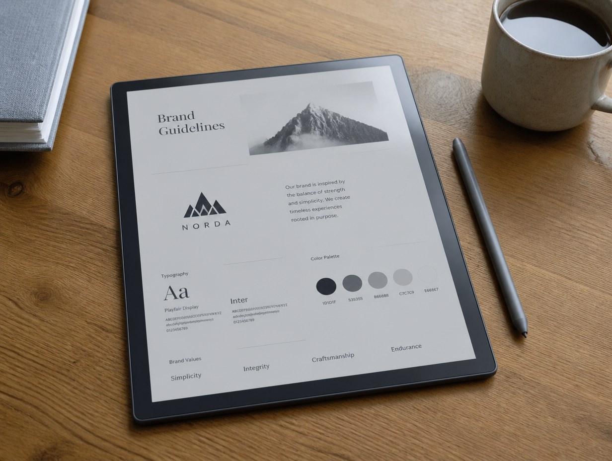 E-Ink Tablet mockup example