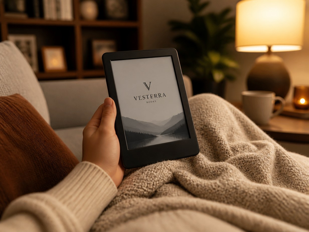 E-Reader with Ebook Cover mockup example
