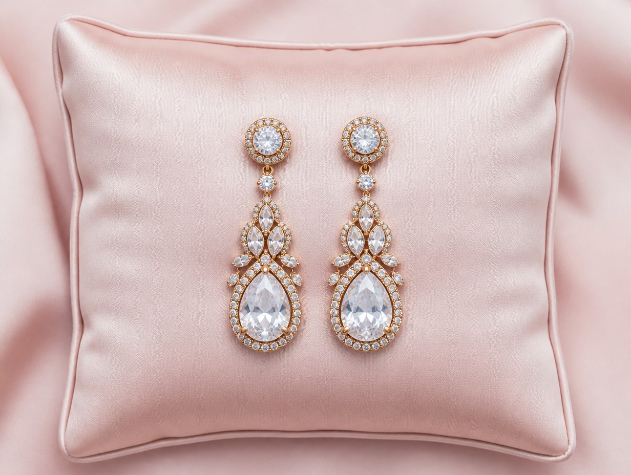 AI-generated earrings mockup sample
