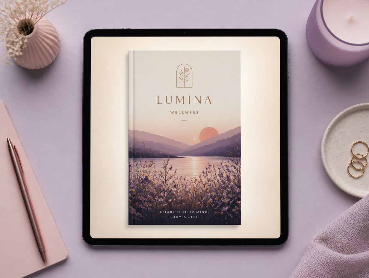 AI-generated ebook cover square mockup sample