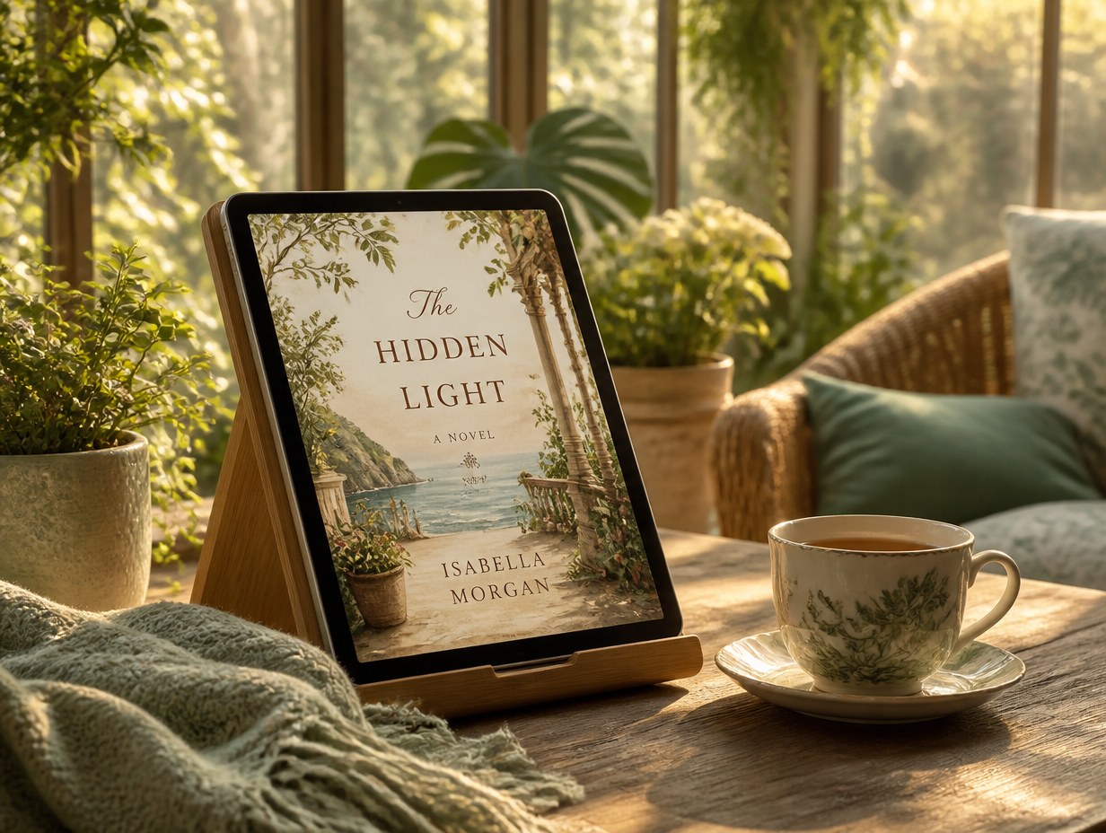 AI-generated ebook on tablet mockup sample