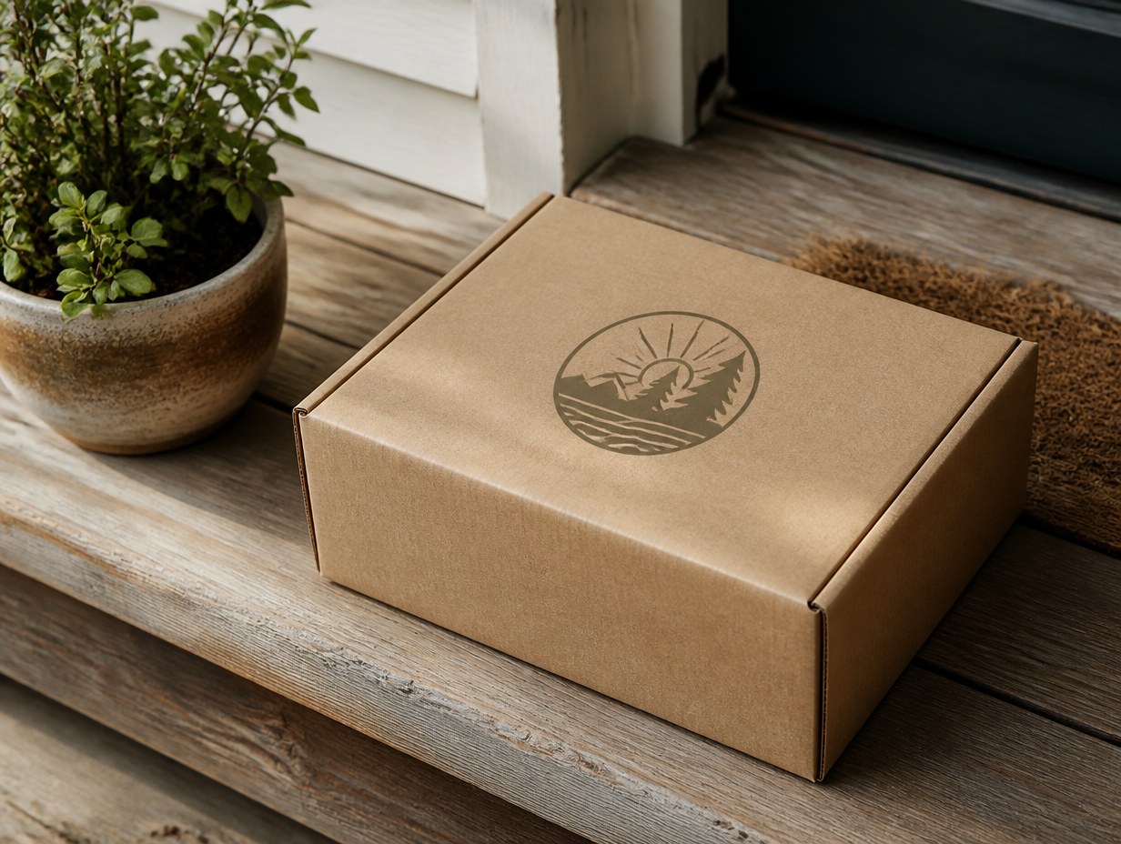 Eco Friendly Shipping Box mockup example