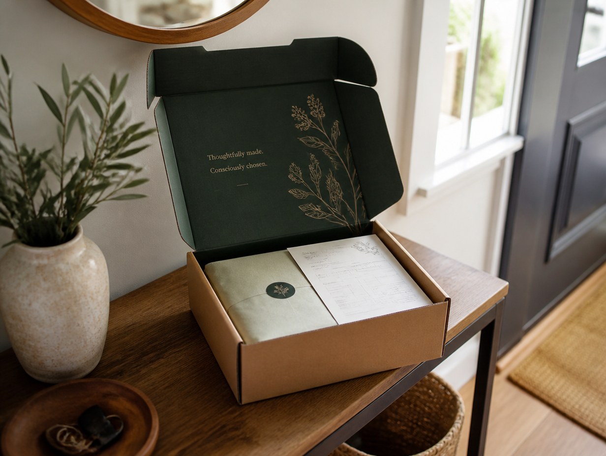 AI-generated ecommerce box mockup sample