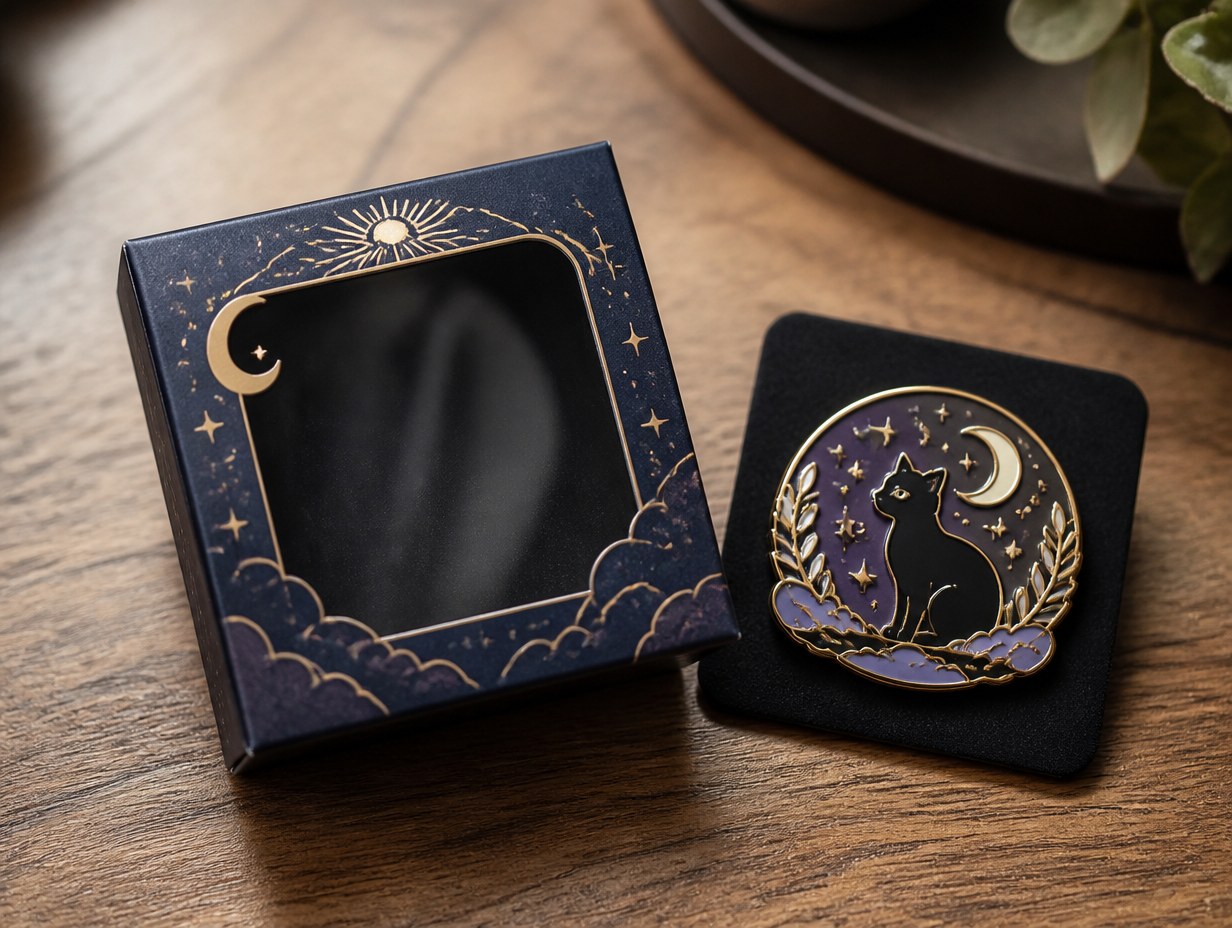 Enamel Pin Box mockup example