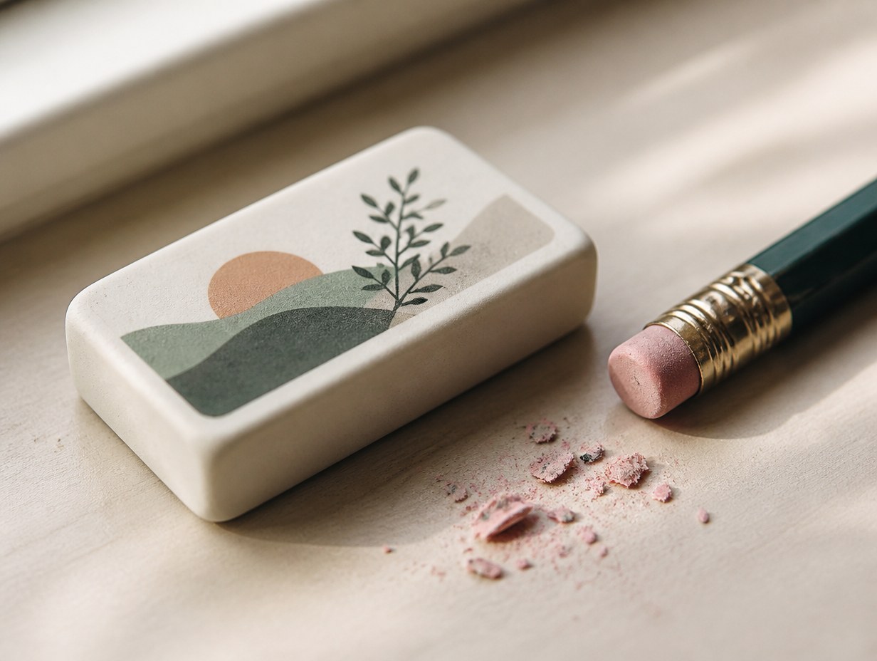 AI-generated eraser mockup sample