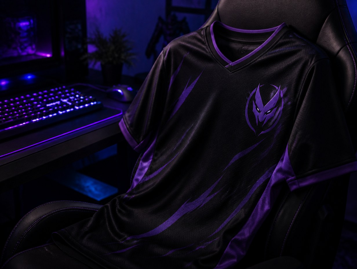 AI-generated esports jersey mockup sample