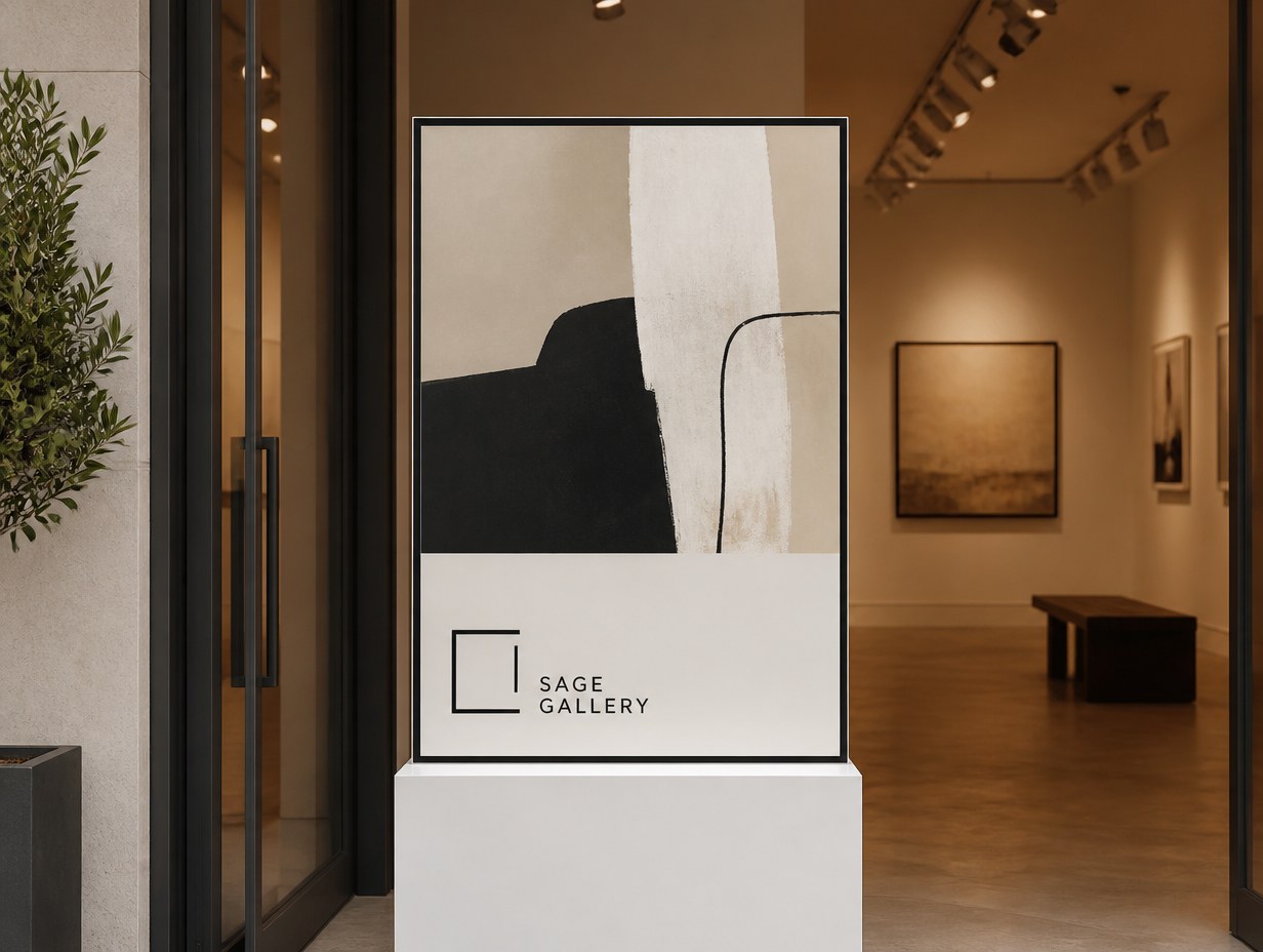 Exhibition Poster mockup example