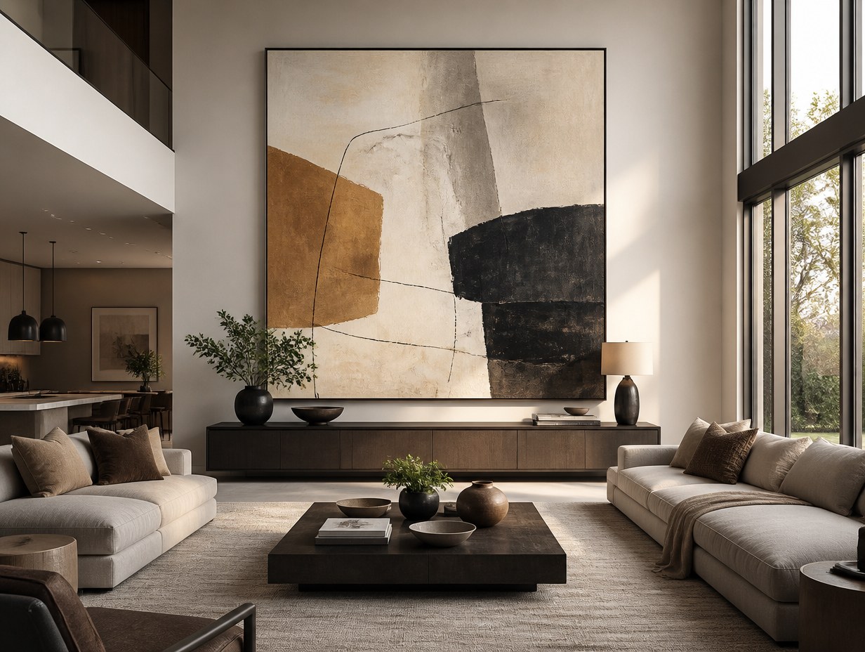 AI-generated extra large wall art mockup sample