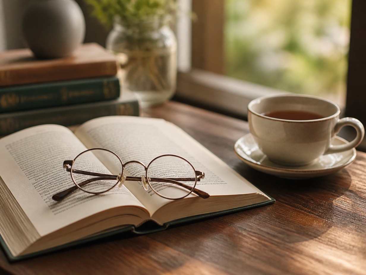 AI-generated eyeglasses mockup sample