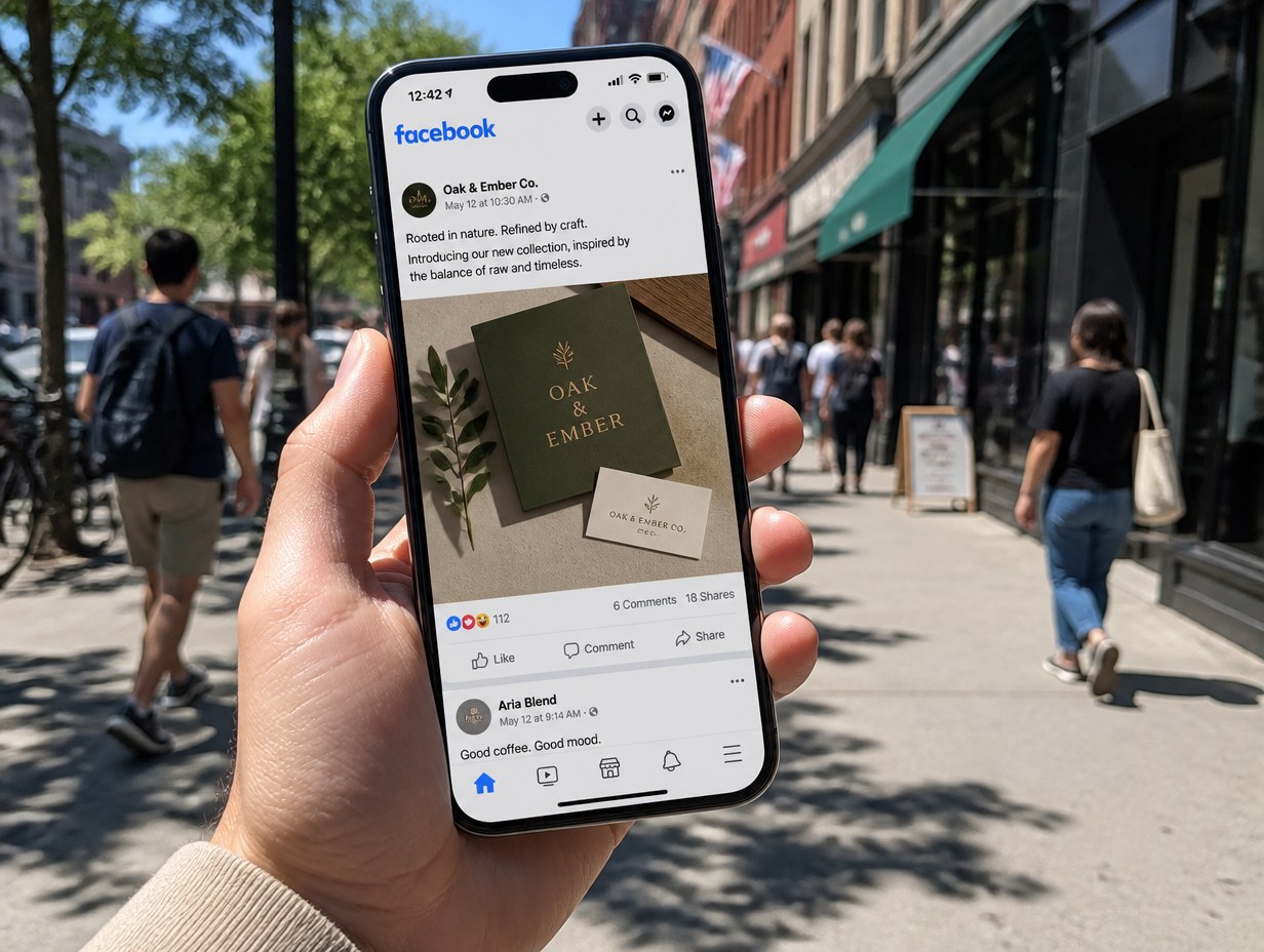 AI-generated facebook post mockup sample
