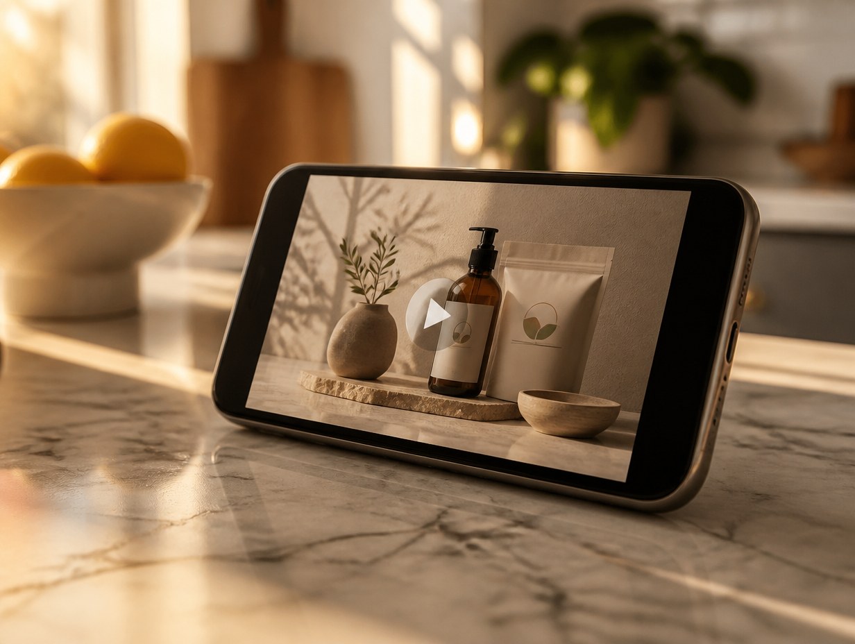 AI-generated facebook video post mockup sample