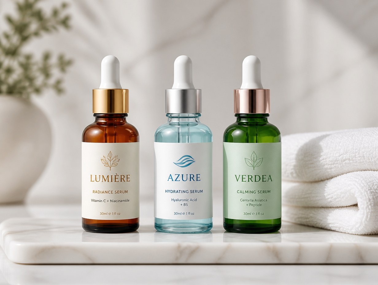 Facial Serum Set mockup example