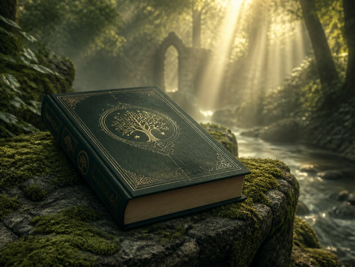 AI-generated fantasy book cover mockup sample