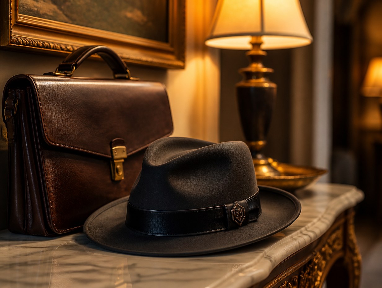 AI-generated fedora mockup sample
