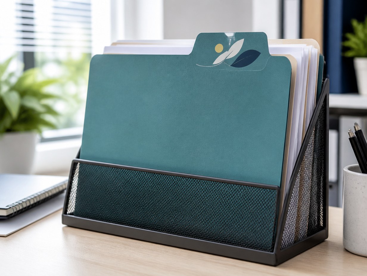 AI-generated file folder mockup sample