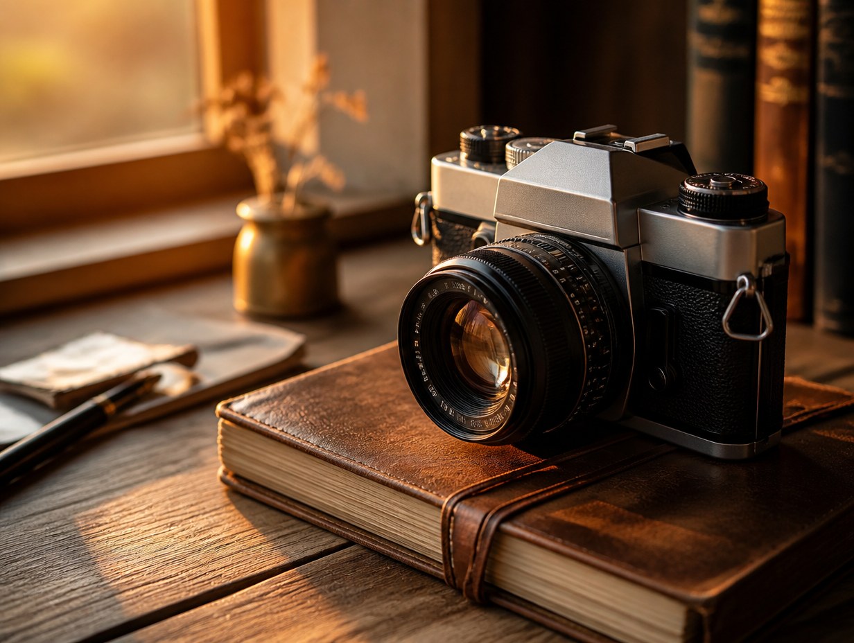 AI-generated film camera mockup sample