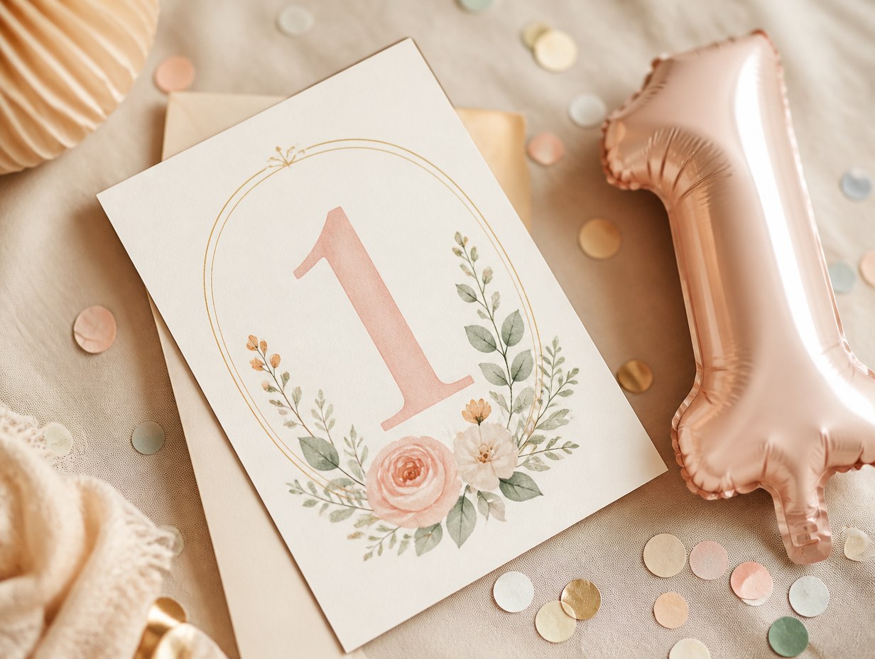 First Birthday Invitation mockup example