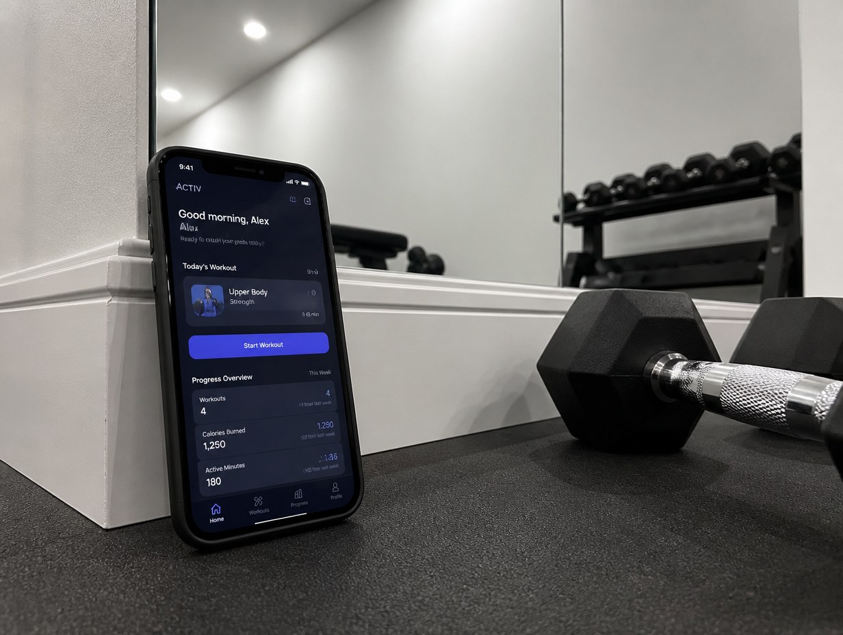 Fitness App mockup example