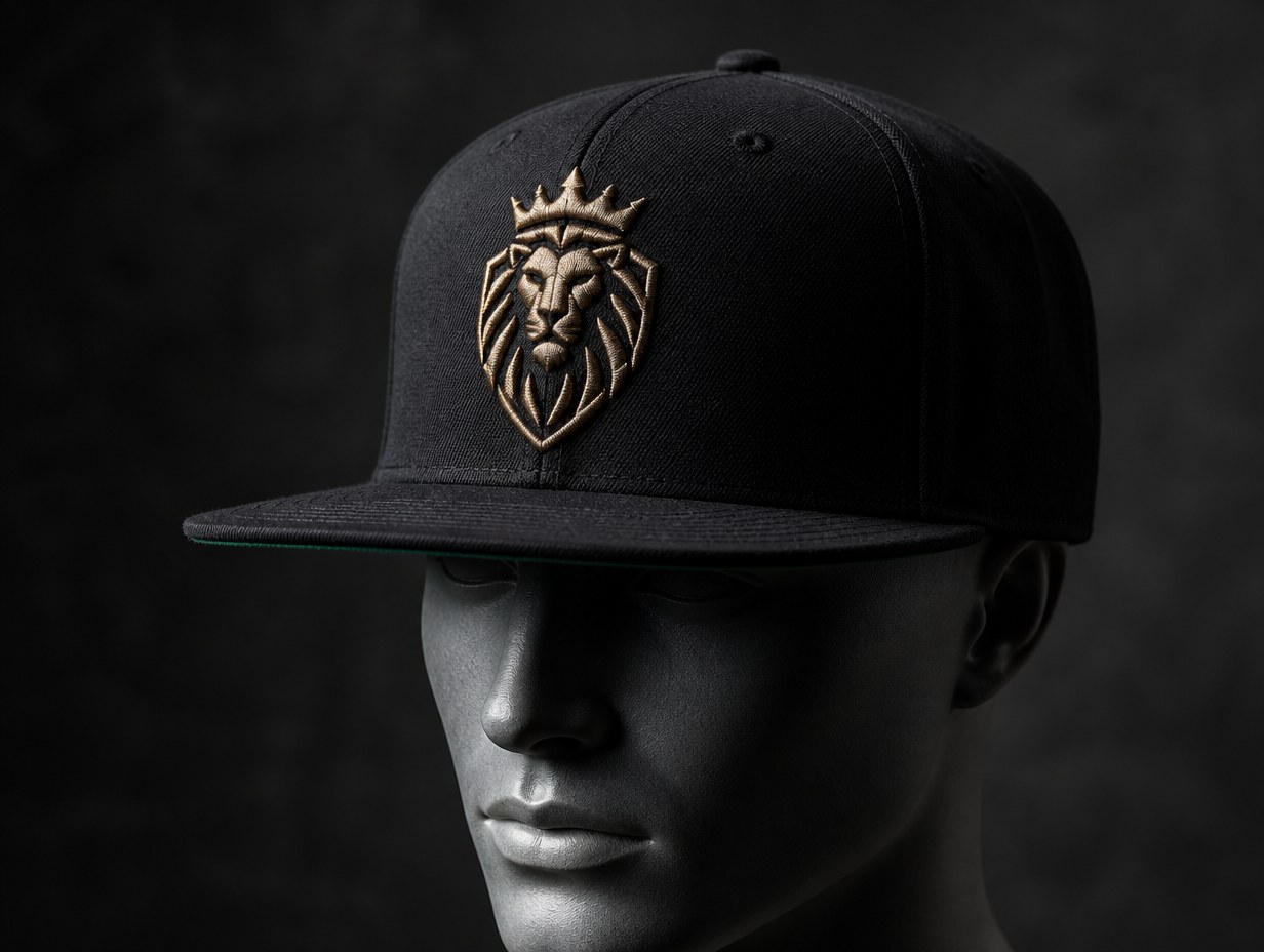 AI-generated fitted cap mockup sample